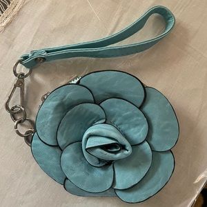 Turquoise flower coin purse